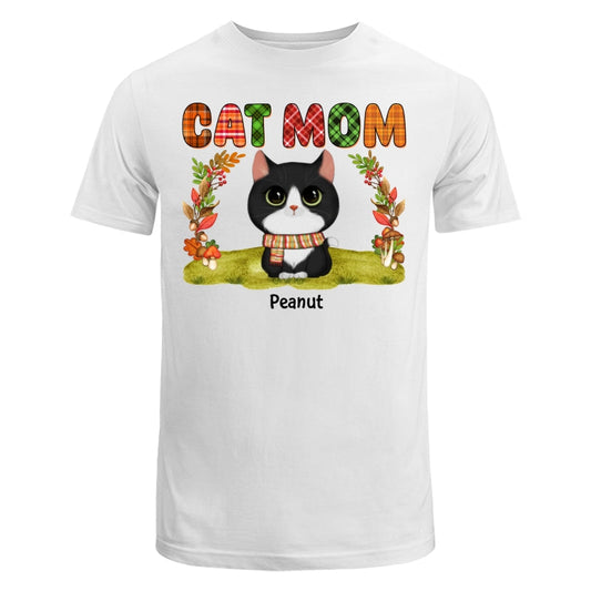 Fall Season Cat Mom Watercolor Cute Cats Personalized Shirt